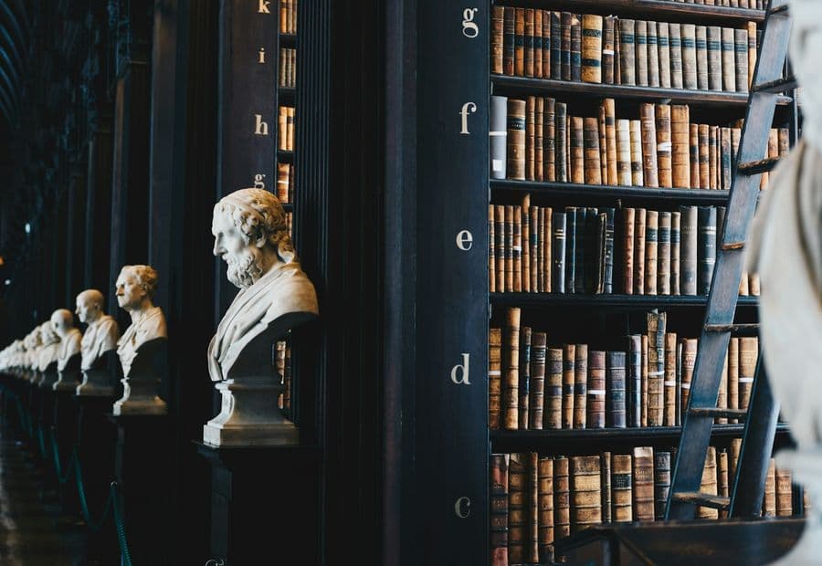 The quiet arches of a law library